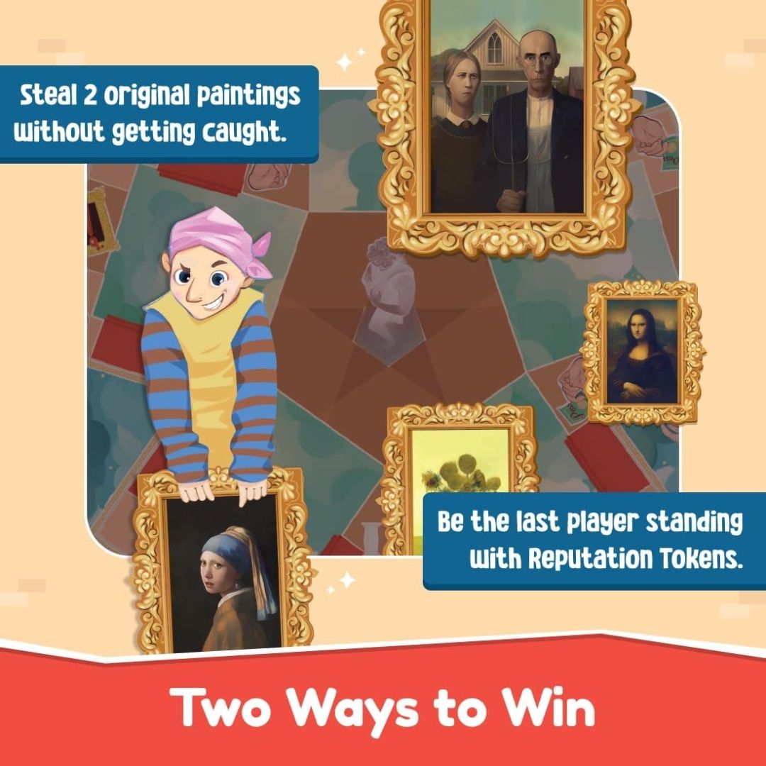 Bloomingo Board Game - Frame the Fake: Thrilling Art Heist Adventure Game for Kids & Adults; Identify Fake Paintings; Outsmart The Other Players To Win Perfect Gift for Ages 8, 9, 10, 11, 12 & More view 5