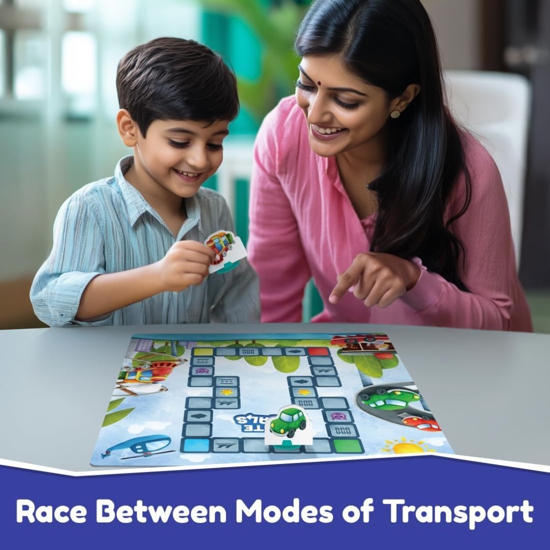 Bloomingo Board Game - Route Rivals: Thrilling Racing Game for Kids & Adults; Compete via Road, Rail, & Water; Gift for Ages 4, 5, 6, 7, 8, 9, 10, 11, 12 & More view 3