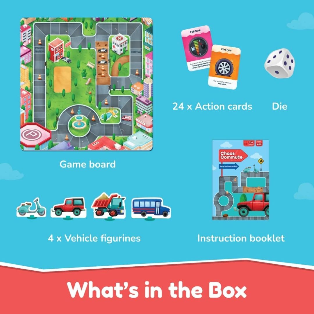 Bloomingo Chaos Commute Strategy Board Game – Exciting Family Time | Gift for Kids | Develop Planning, Decision-, Problem-Solving & Critical Thinking | Fun Traffic Adventure Game | Ages 4+ view 3