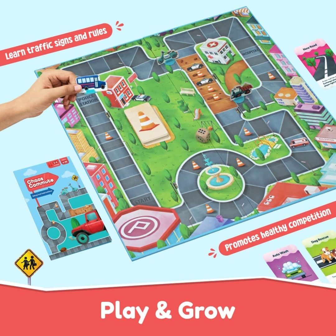 Bloomingo Chaos Commute Strategy Board Game – Exciting Family Time | Gift for Kids | Develop Planning, Decision-, Problem-Solving & Critical Thinking | Fun Traffic Adventure Game | Ages 4+ view 6