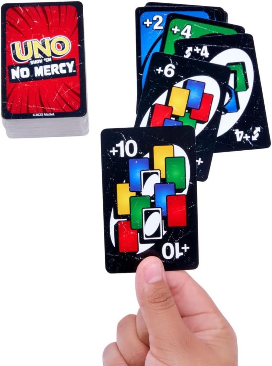 Mattel Games UNO Show ‘em No Mercy Card Game for Kids, Adults & Family Parties and Travel with Extra Cards, Special Rules and Tougher Penalties. view 3