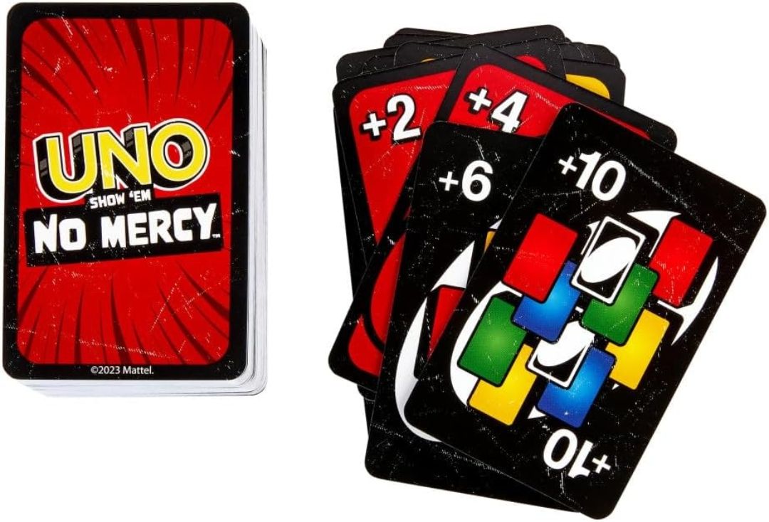 Mattel Games UNO Show ‘em No Mercy Card Game for Kids, Adults & Family Parties and Travel with Extra Cards, Special Rules and Tougher Penalties. view 6