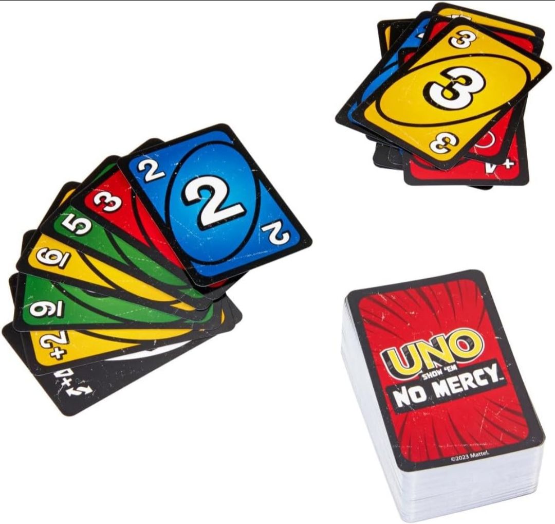 Mattel Games UNO Show ‘em No Mercy Card Game for Kids, Adults & Family Parties and Travel with Extra Cards, Special Rules and Tougher Penalties. view 5