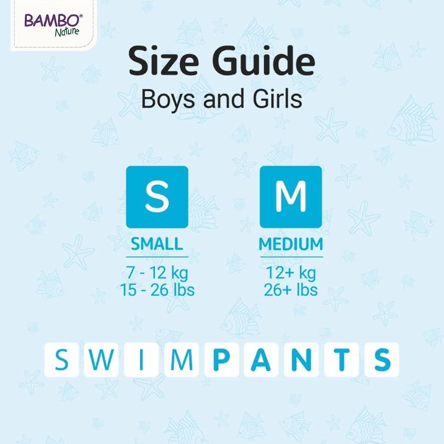 Bambo Nature Disposable Swim Diaper Pants | Double Leak Barriers | Soft 360° Elastic Fit, Chemical Free & Leakproof Pool Diapers For Baby Waterproof Toddler Swimming Swimsuit | Kids 12+ kg, 12 Count view 10