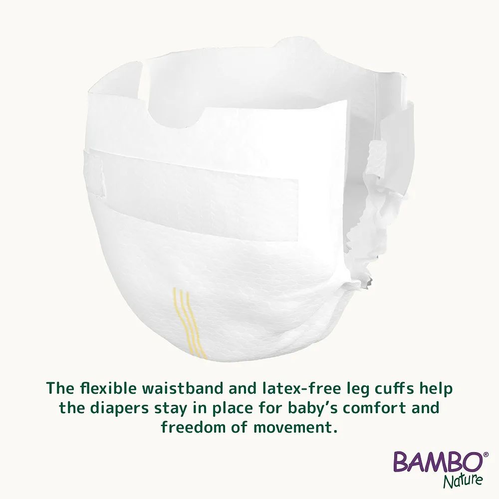 Bambo Nature Premium Baby Tape Diapers for Premature Baby XXS Size (1-3 Kgs) - Super Absorbent, Breathable, Extra Soft, Dermatologically Tested, Hypoallergenic Nappies With Wetness Indicator, 24 Count (White, XXS, 24.00, count) view 4
