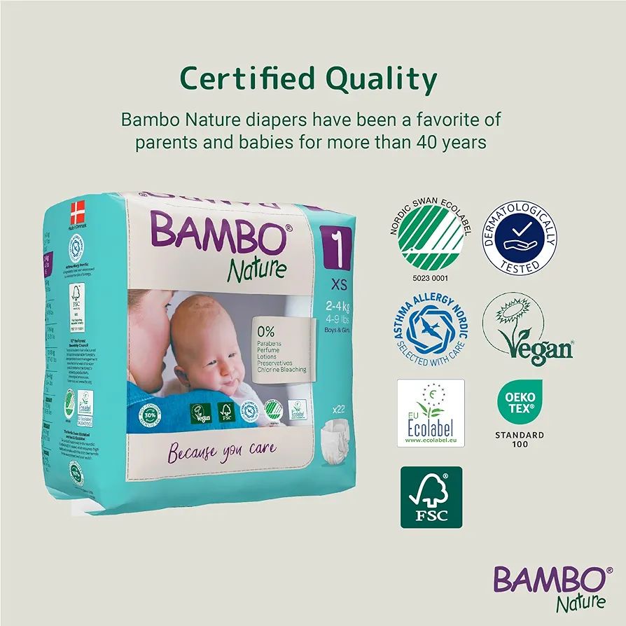 Bambo Nature Premium Baby Tape Diapers for Baby Small Size (3-6 Kgs) - Super Absorbent, Breathable, Extra Soft, Dermatologically Tested, Hypoallergenic Infant Nappies With Wetness Indicator, 30 Count view 4