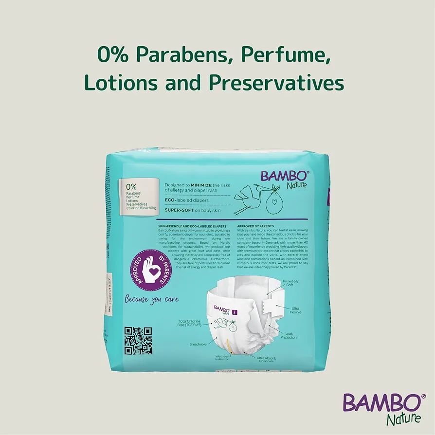 Bambo Nature Premium Baby Tape Diapers for Baby Small Size (3-6 Kgs) - Super Absorbent, Breathable, Extra Soft, Dermatologically Tested, Hypoallergenic Infant Nappies With Wetness Indicator, 30 Count view 6