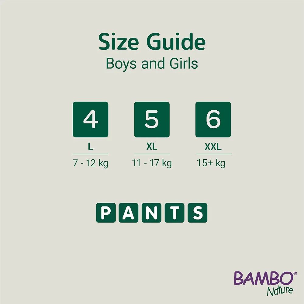 Bambo Nature Premium Baby Pants Diapers for Kids Large Size (7-12 Kgs), Super Absorbent, Breathable, Extra Soft, Dermatologically Tested, Hypoallergenic Infant Nappies With Wetness Indicator, 20 Count view 5