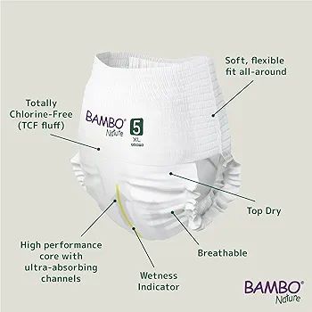 Bambo Nature Premium Baby Pants Diapers for Kids XL Size (11-17 Kgs), Super Absorbent, Breathable, Extra Soft, Dermatologically Tested, Hypoallergenic Toddler Nappies With Wetness Indicator, 19 Count view 3