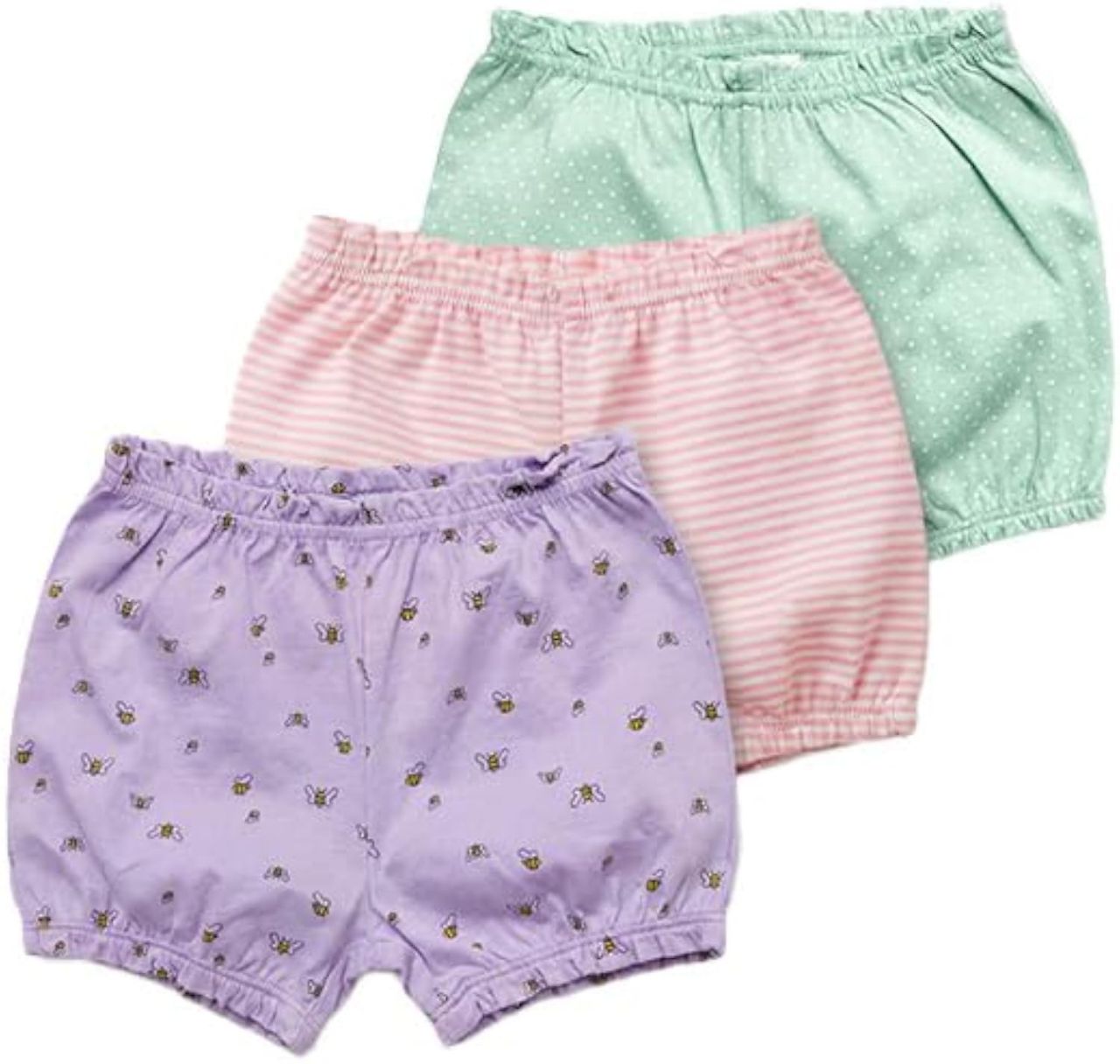Carter's Baby Girl 3-Pack Cotton Blommers in Assorted Prints with Anti Microbial Finish | Soft Baby Innerwear 2