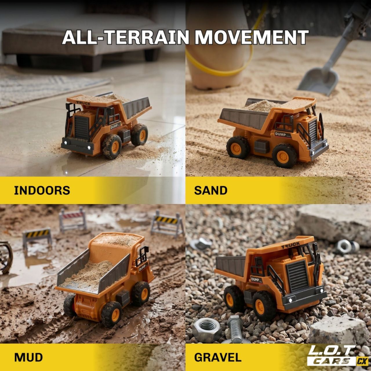 L.O.T Cars Rumble - 1:64 Scale Tabletop RC Dumptruck view 2
