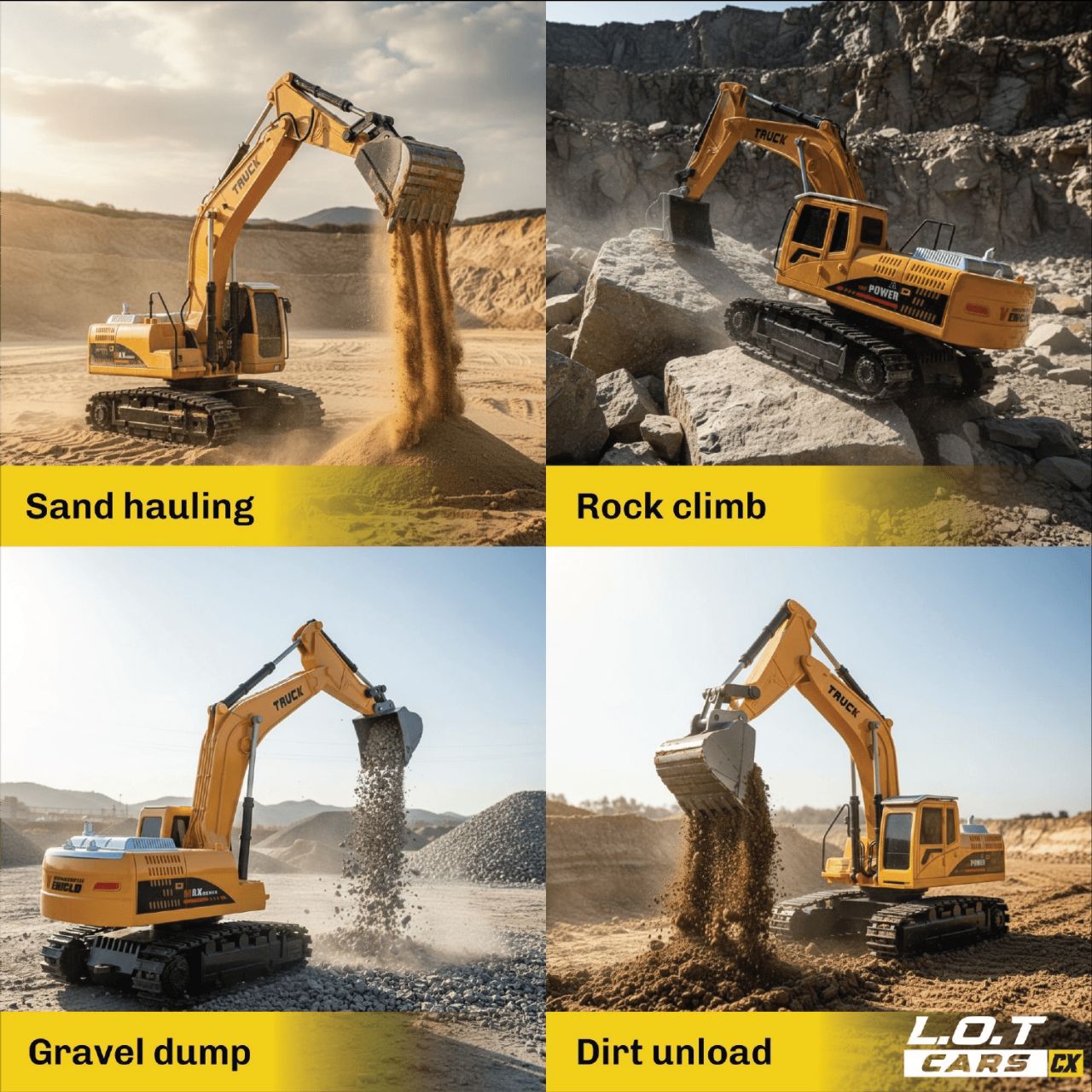 L.O.T Cars Fang - 6 Channel RC Excavator view 2