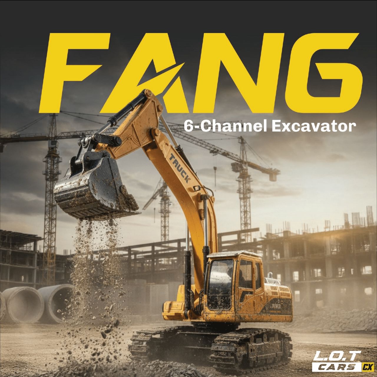 L.O.T Cars Fang - 6 Channel RC Excavator view 4