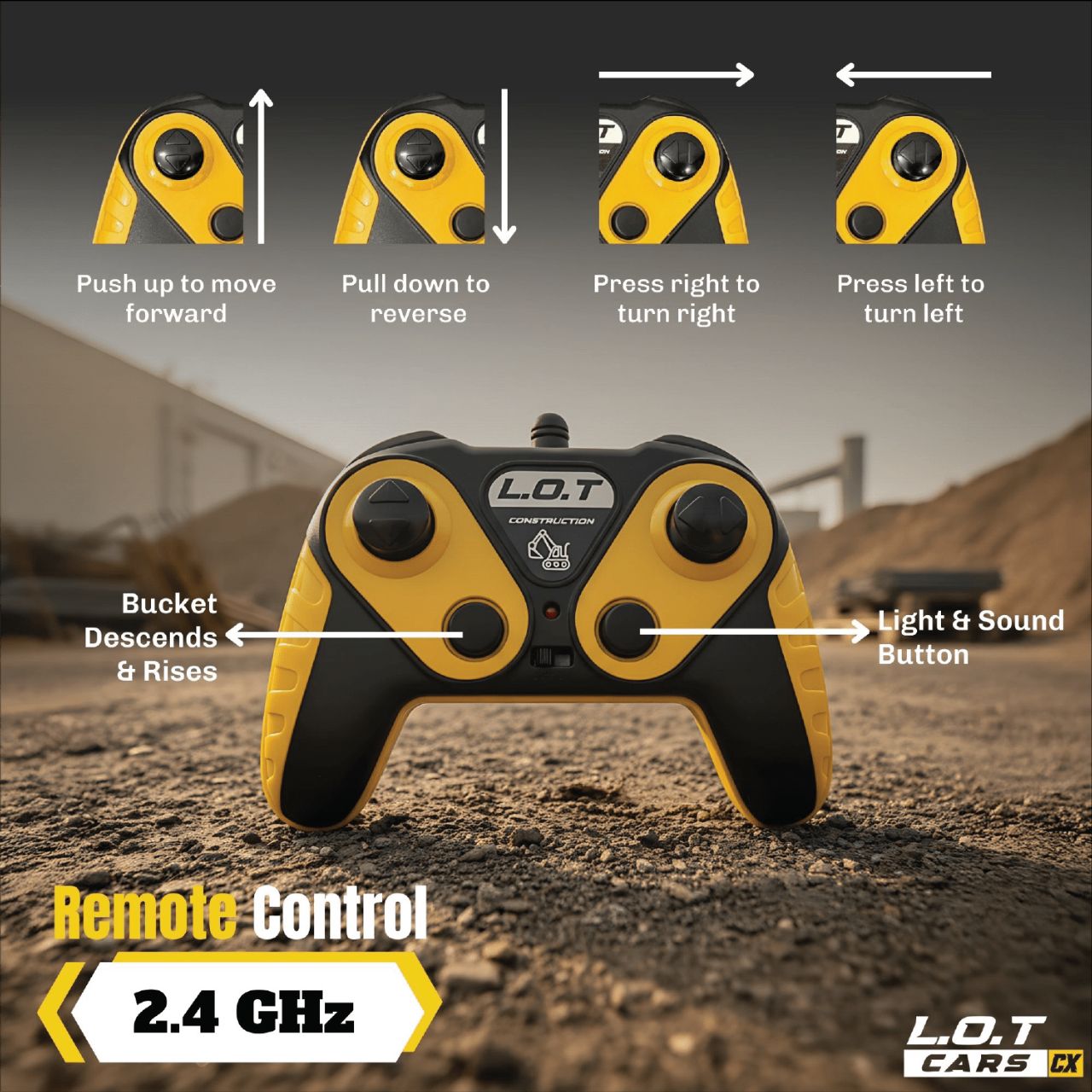 L.O.T Cars Fang - 6 Channel RC Excavator view 5