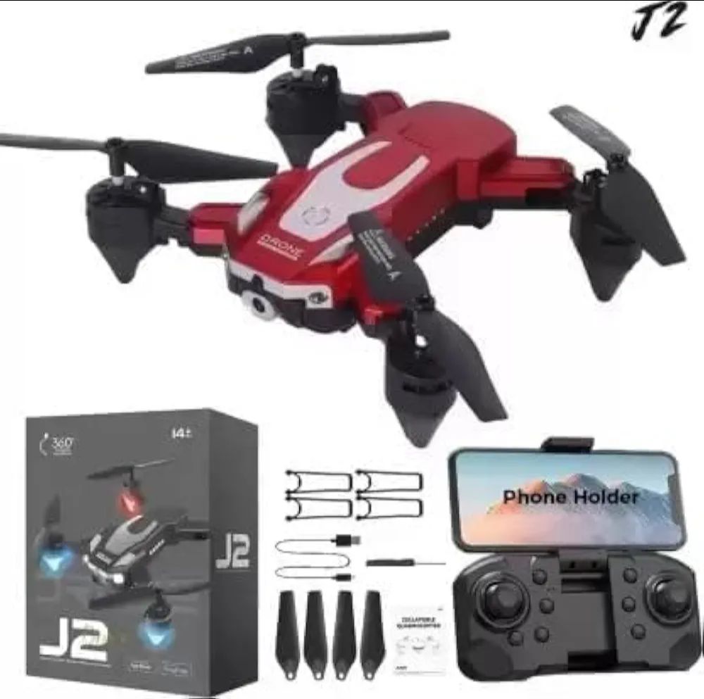 j2 dRONE WITH hd dUAL cAMERA | fOLDABLE qUADCOPTER WITH aLTITUDE hOLD | oNE-kEY tAKEOFF & lANDING | mULTIPLE fLIGHT mODES FOR kIDS & bEGINNERS view 5