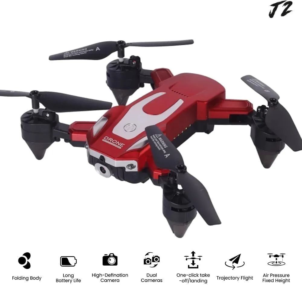 j2 dRONE WITH hd dUAL cAMERA | fOLDABLE qUADCOPTER WITH aLTITUDE hOLD | oNE-kEY tAKEOFF & lANDING | mULTIPLE fLIGHT mODES FOR kIDS & bEGINNERS view 7
