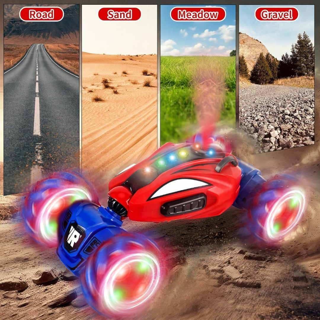 Spider Gesture Sensing Stunt Car for Kids | Hand Controlled Twist RC Car with Spray, Lights & Music 2.4GHz 4WD Off-Road Drift Car | 360° Rotating Double-Sided Remote Control Toy Gifts Ages 4-12 view 6