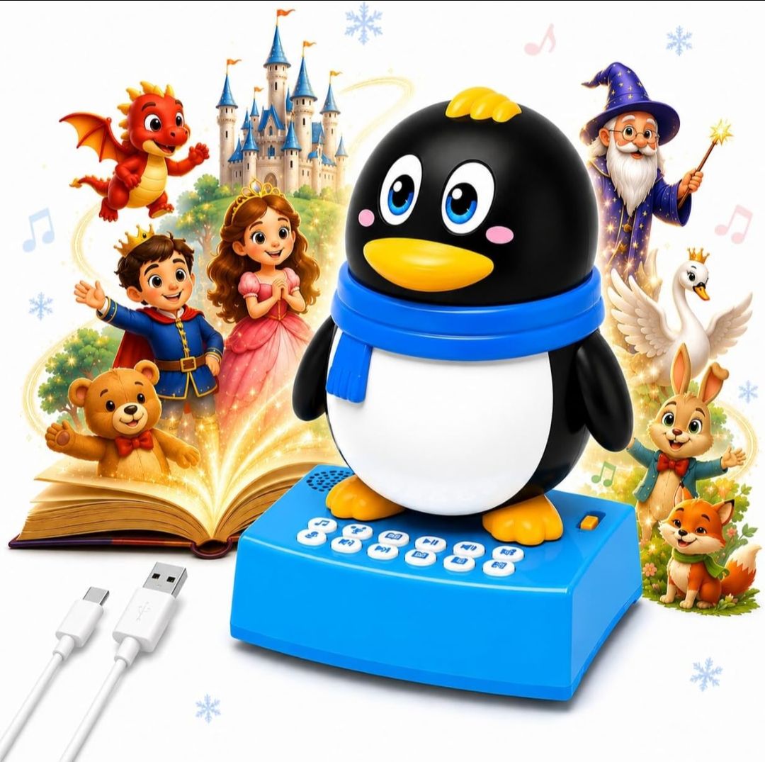 Pengo the Dancing Penguin & Musical Toy for Kids - Storytelling, Learning & Rhymes - Rechargeable Bluetooth Speaker, Record & Playback - Educational Gift for Boys & Girls 3+ Years (Blue)
