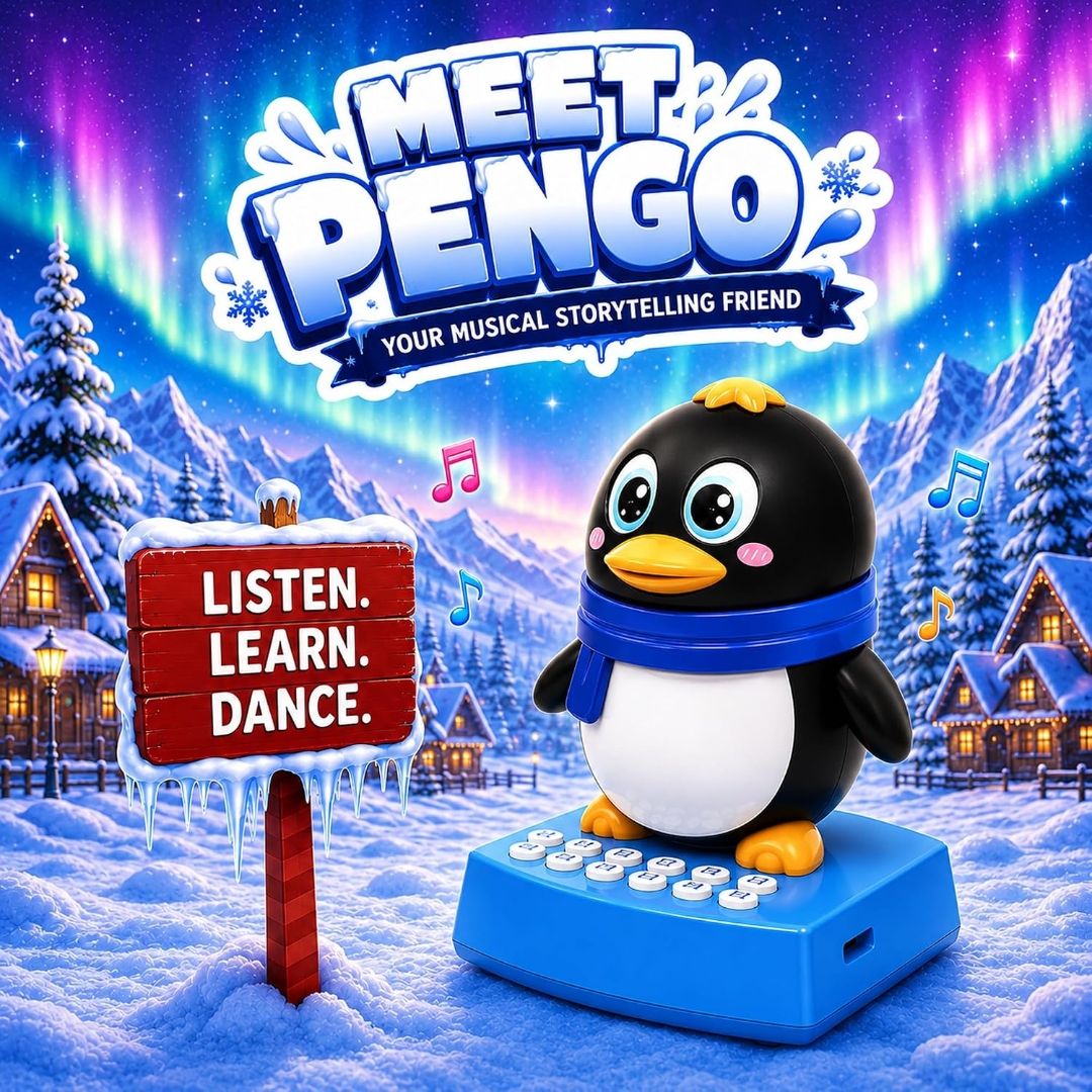 Pengo the Dancing Penguin & Musical Toy for Kids - Storytelling, Learning & Rhymes - Rechargeable Bluetooth Speaker, Record & Playback - Educational Gift for Boys & Girls 3+ Years (Blue) view 2