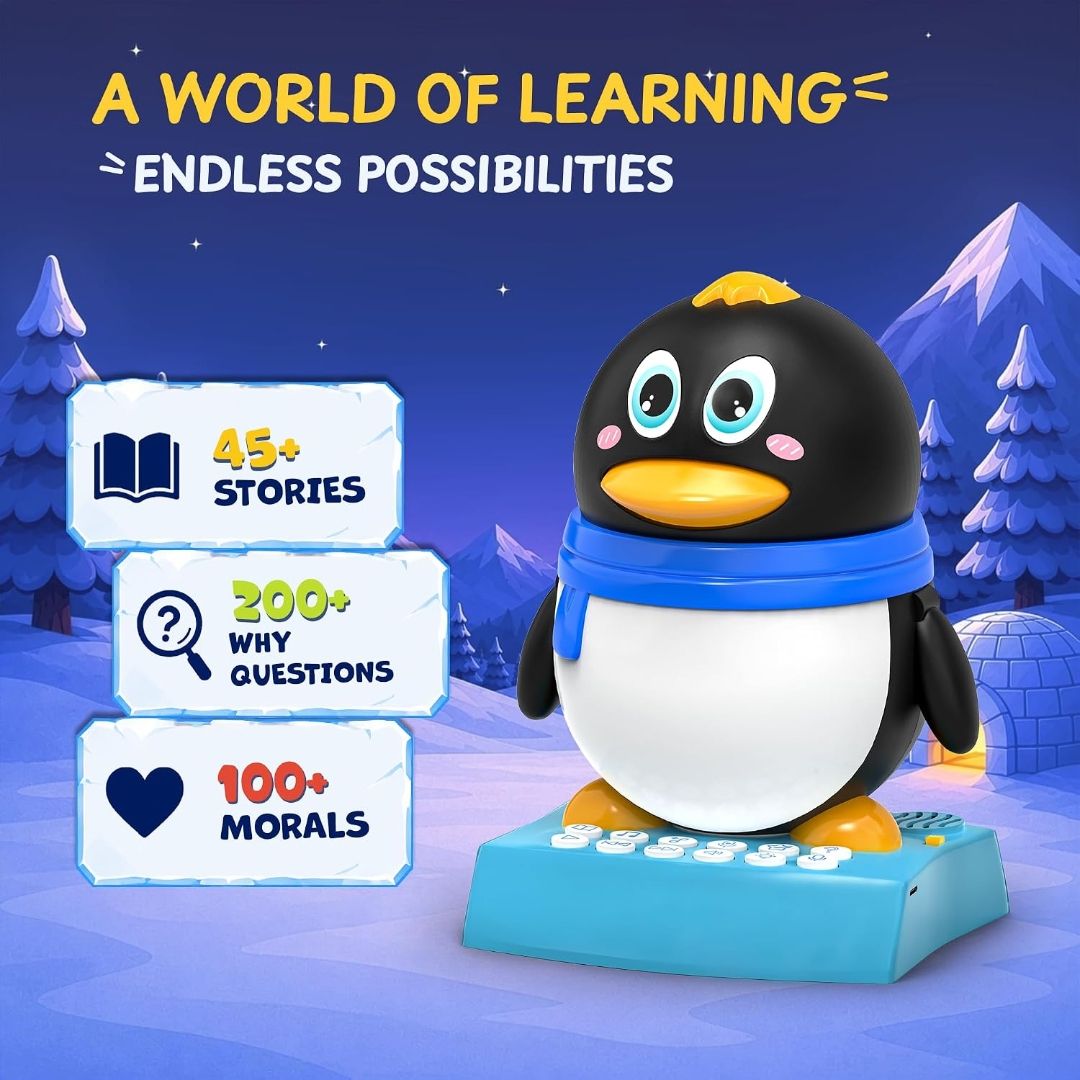 Pengo the Dancing Penguin & Musical Toy for Kids - Storytelling, Learning & Rhymes - Rechargeable Bluetooth Speaker, Record & Playback - Educational Gift for Boys & Girls 3+ Years (Blue) view 3