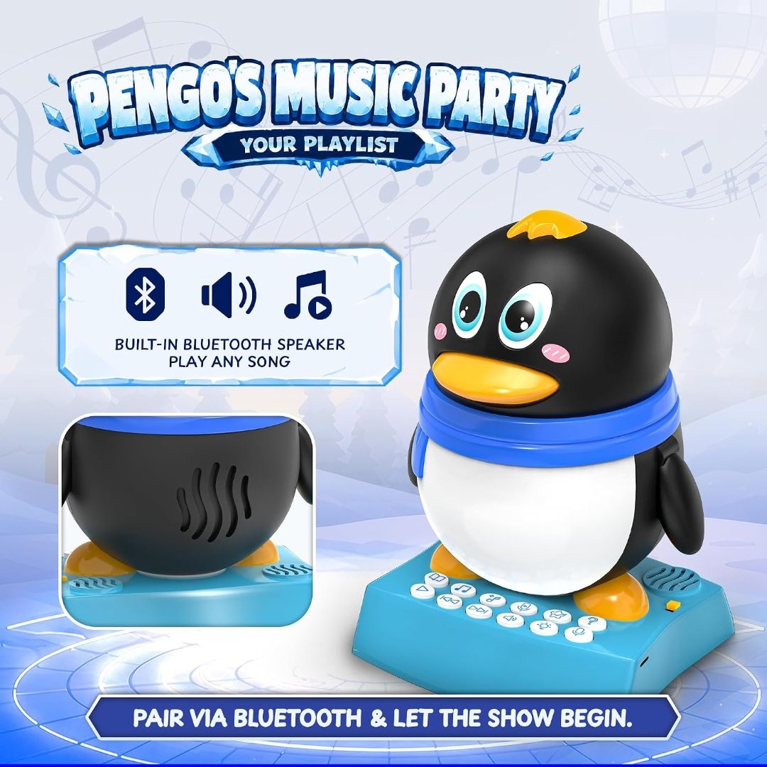 Pengo the Dancing Penguin & Musical Toy for Kids - Storytelling, Learning & Rhymes - Rechargeable Bluetooth Speaker, Record & Playback - Educational Gift for Boys & Girls 3+ Years (Blue) view 9