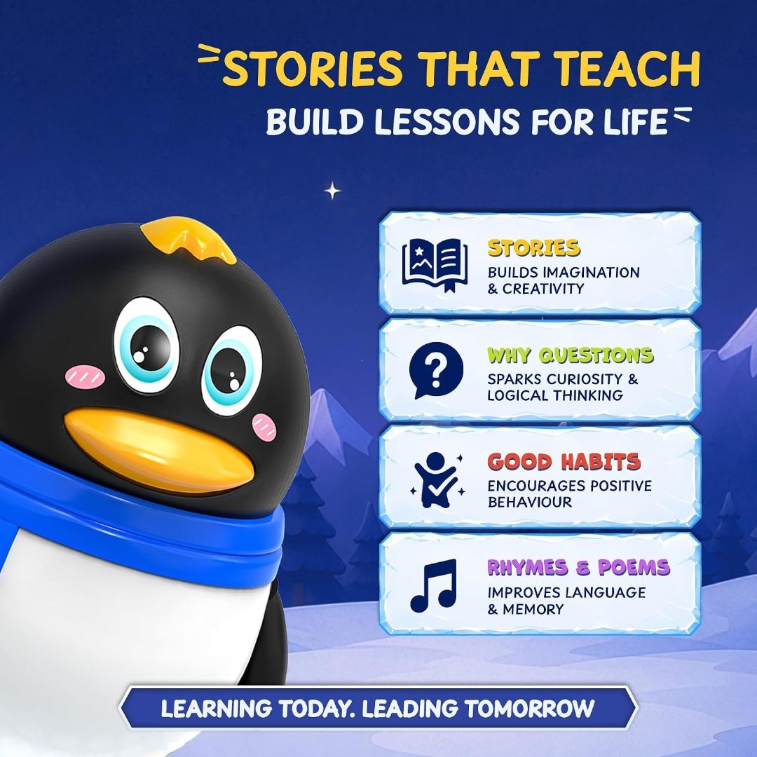 Pengo the Dancing Penguin & Musical Toy for Kids - Storytelling, Learning & Rhymes - Rechargeable Bluetooth Speaker, Record & Playback - Educational Gift for Boys & Girls 3+ Years (Blue) view 6
