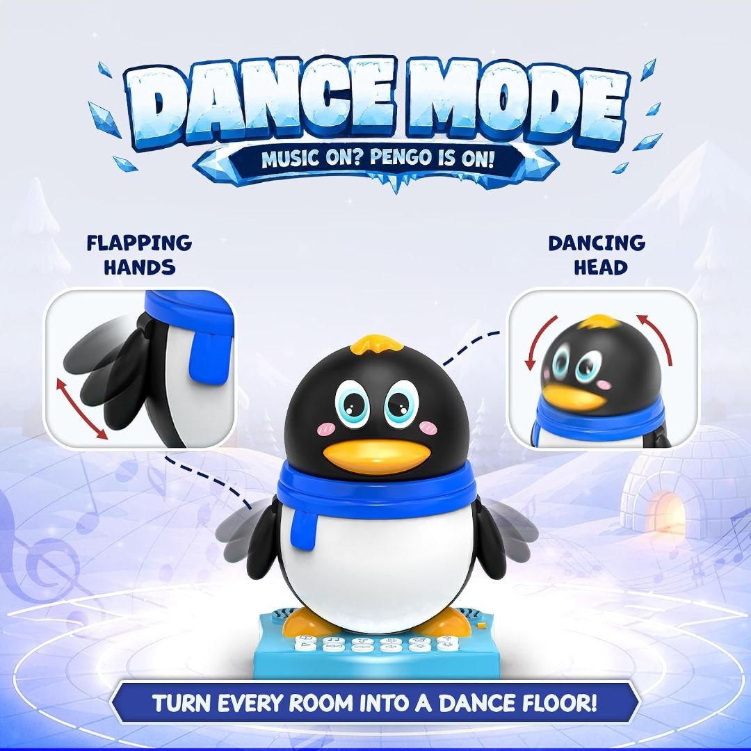 Pengo the Dancing Penguin & Musical Toy for Kids - Storytelling, Learning & Rhymes - Rechargeable Bluetooth Speaker, Record & Playback - Educational Gift for Boys & Girls 3+ Years (Blue) view 5
