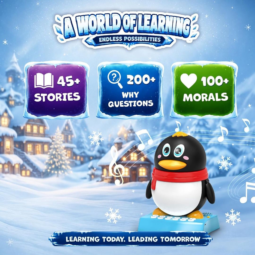 Pengo the Dancing Penguin & Musical Toy for Kids - Storytelling, Learning & Rhymes - Rechargeable Bluetooth Speaker, Record & Playback - Educational Gift for Boys & Girls 3+ Years (Red) view 3