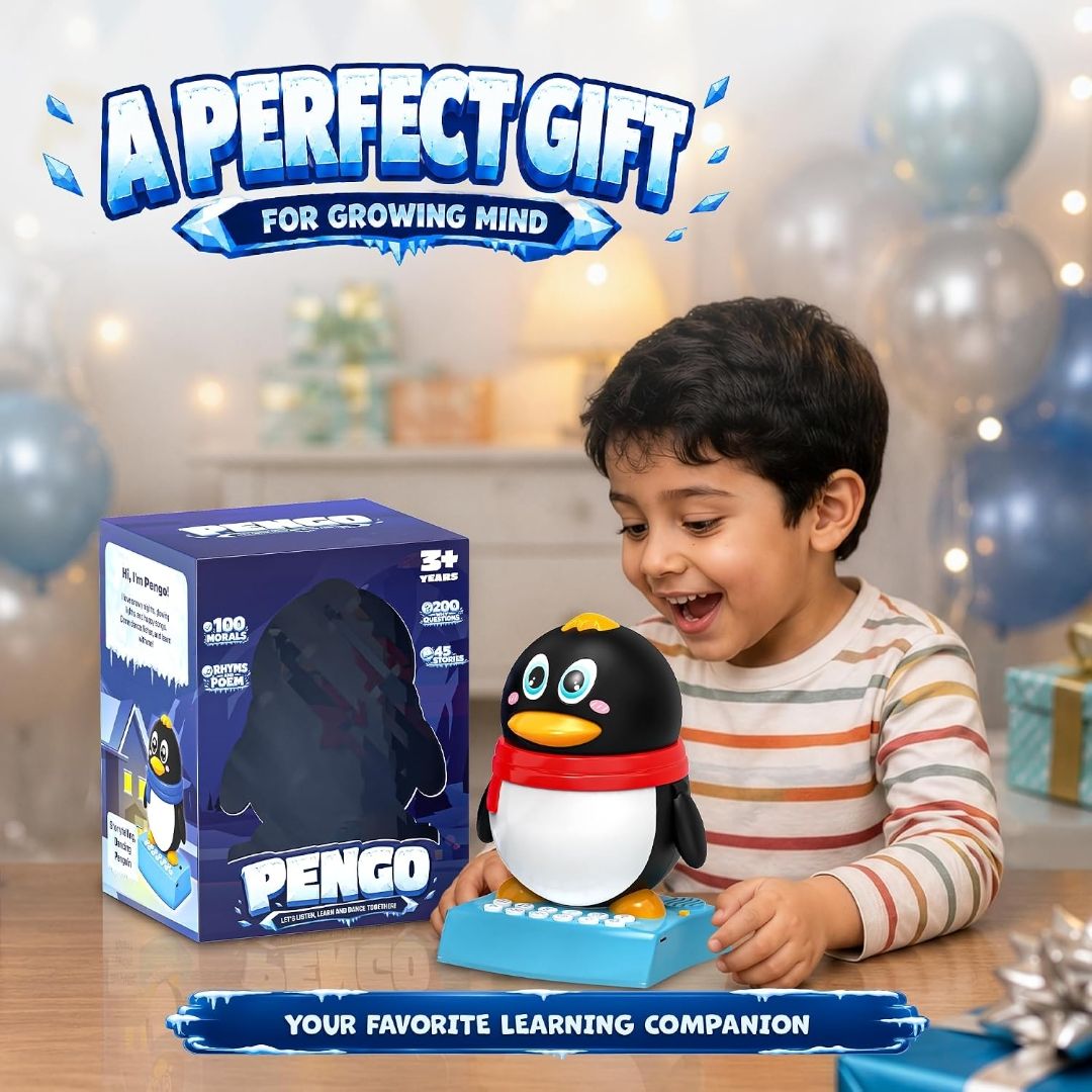 Pengo the Dancing Penguin & Musical Toy for Kids - Storytelling, Learning & Rhymes - Rechargeable Bluetooth Speaker, Record & Playback - Educational Gift for Boys & Girls 3+ Years (Red) view 7