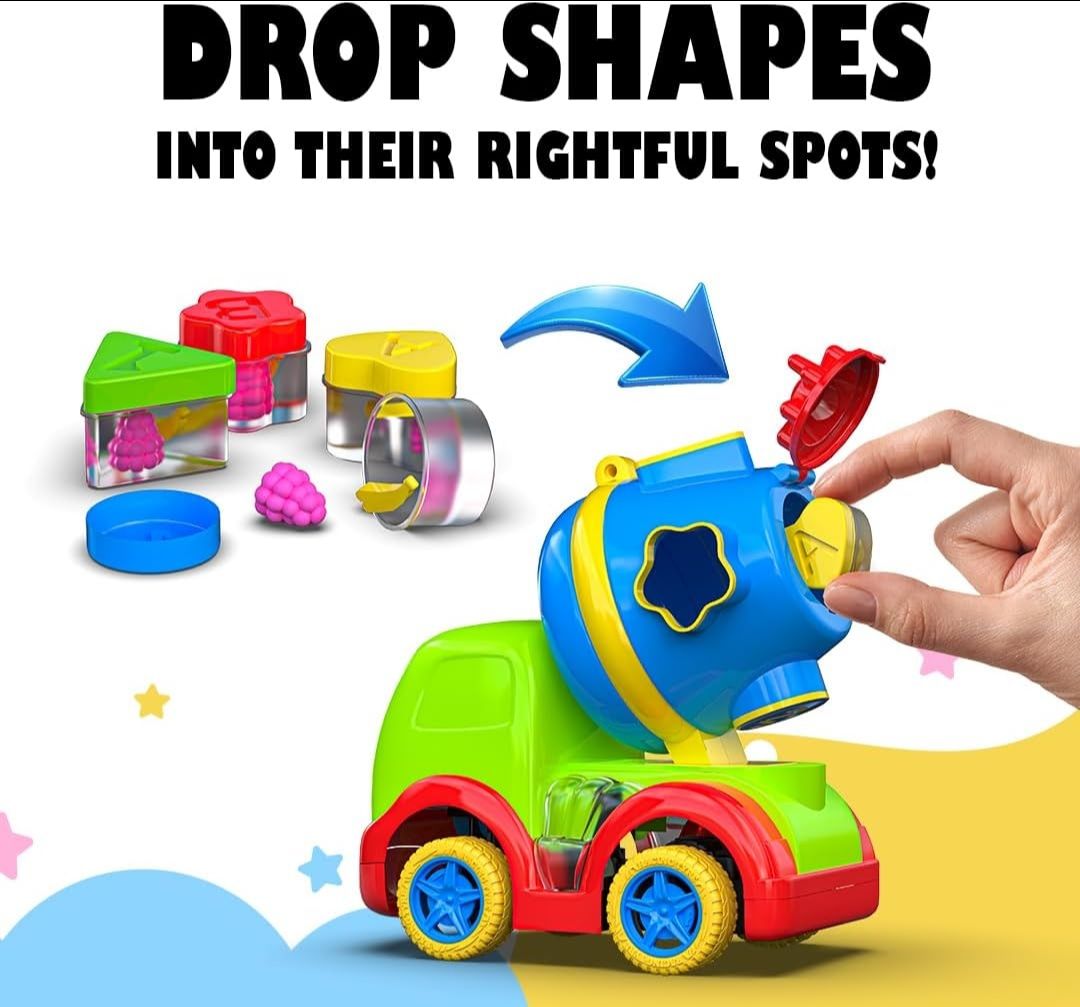 Mirana My First RC Car Toy For Kids - USB Type-C Rechargeable Bulldozer, Excavator, Crane Vehicle - Drop Shapes Into Correct Spots Design - Gift Or Boys & Girls 1+ Years (Crano), view 3