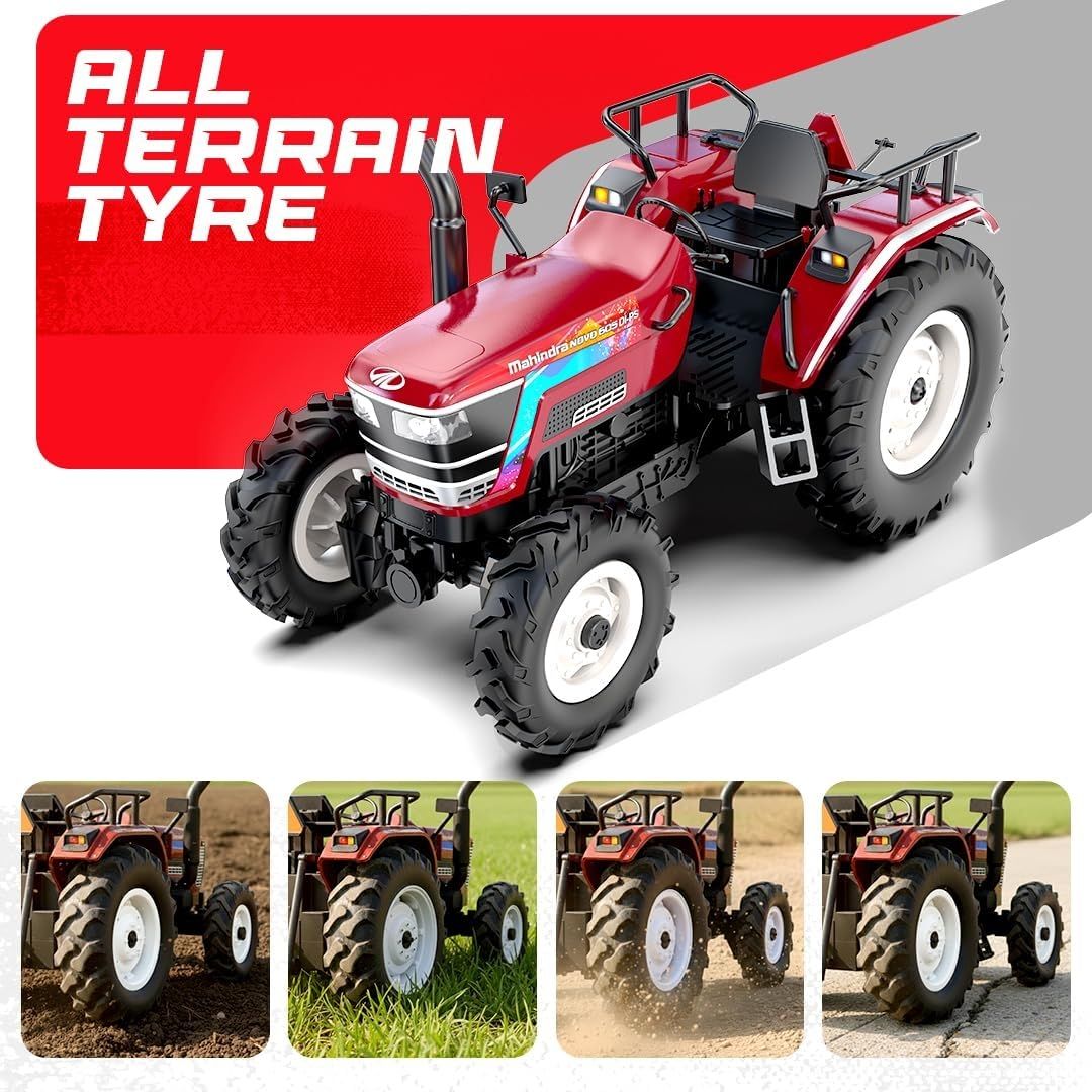 Mirana Mahindra NOVO RC Tractor Toy for Kids | Remote Controlled Truck | Type-C USB Rechargeable | Original Licensed Model Vehicle | Gift for Boys & Girls 3+ Years (NOVO) view 3