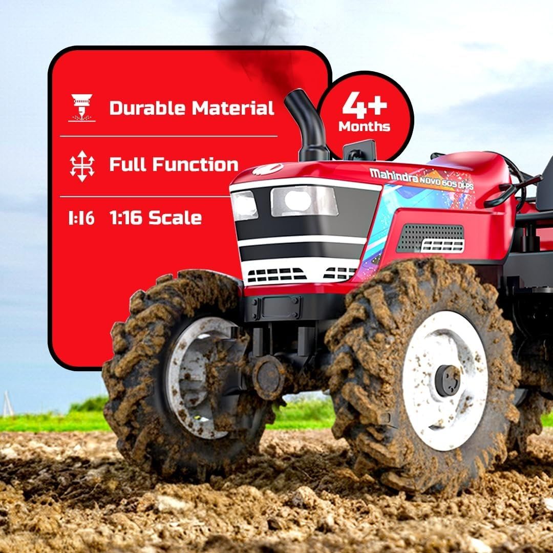 Mirana Mahindra NOVO RC Tractor Toy for Kids | Remote Controlled Truck | Type-C USB Rechargeable | Original Licensed Model Vehicle | Gift for Boys & Girls 3+ Years (NOVO) view 6