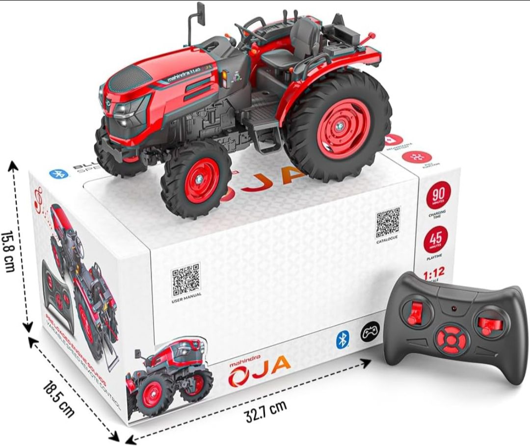 Mirana Mahindra OJA RC Tractor Toy for Kids | Remote Controlled Truck | Type-C USB Rechargeable | Original Licensed Model Vehicle | Gift for Boys & Girls 3+ Years view 5
