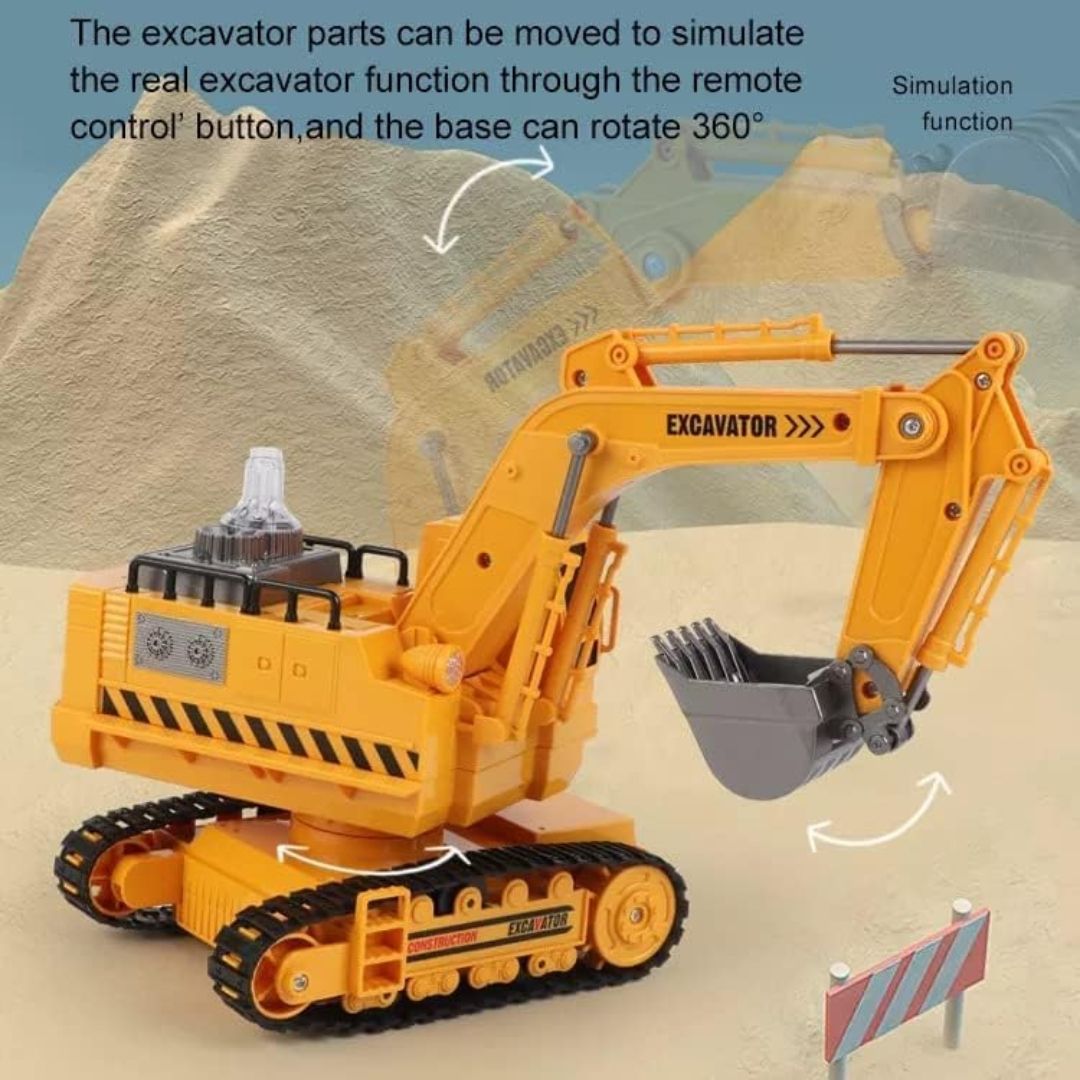 RC Excavator Toy with Smoke Spray Effect view 3