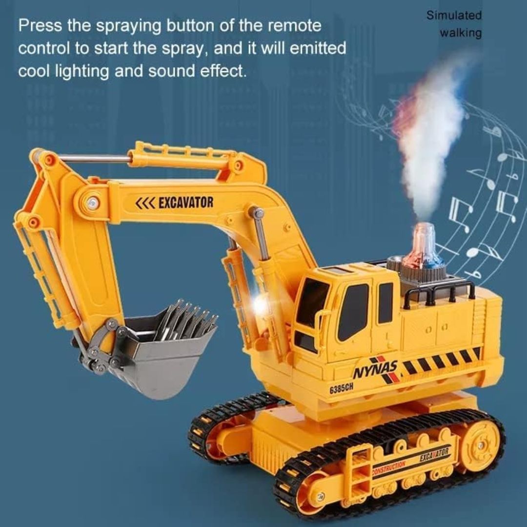 RC Excavator Toy with Smoke Spray Effect view 4