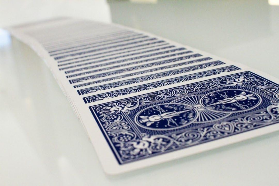 Bicycle Standard Playing Cards (Gold Border Tuck) Edition Poker Magic Rider Back Standards Size Deck, Blue view 4