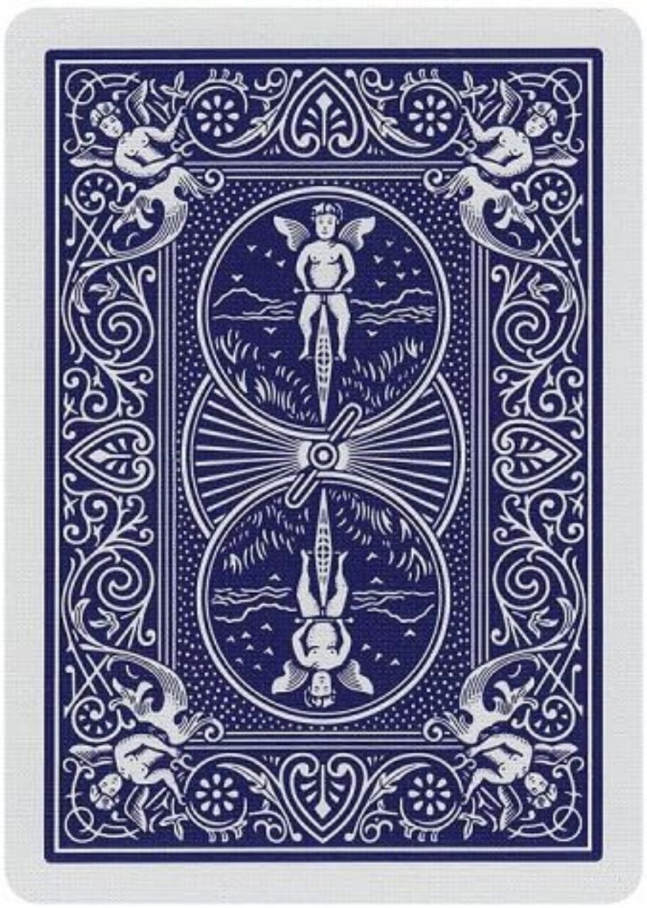 Bicycle Standard Playing Cards (Gold Border Tuck) Edition Poker Magic Rider Back Standards Size Deck, Blue view 7