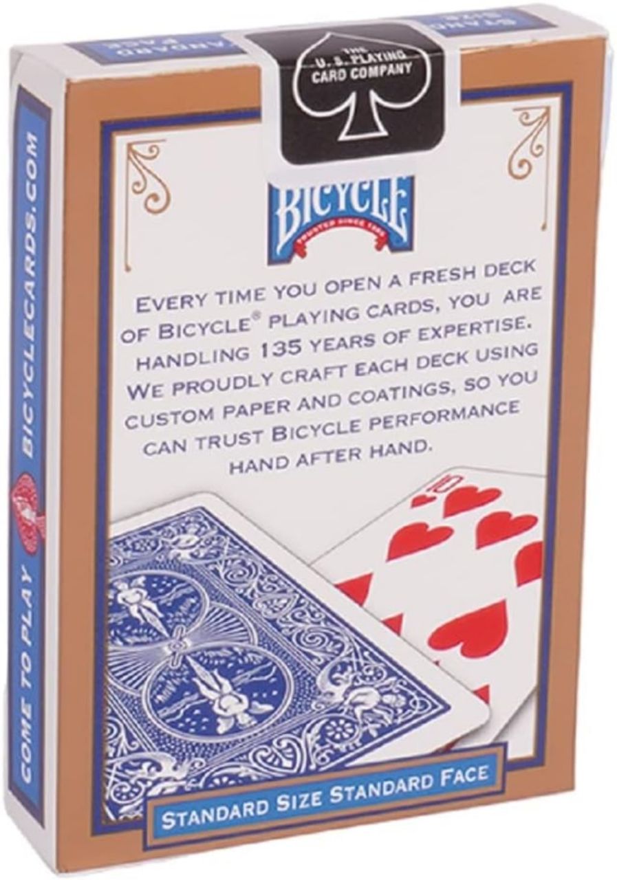 Bicycle Standard Playing Cards (Gold Border Tuck) Edition Poker Magic Rider Back Standards Size Deck, Blue view 8