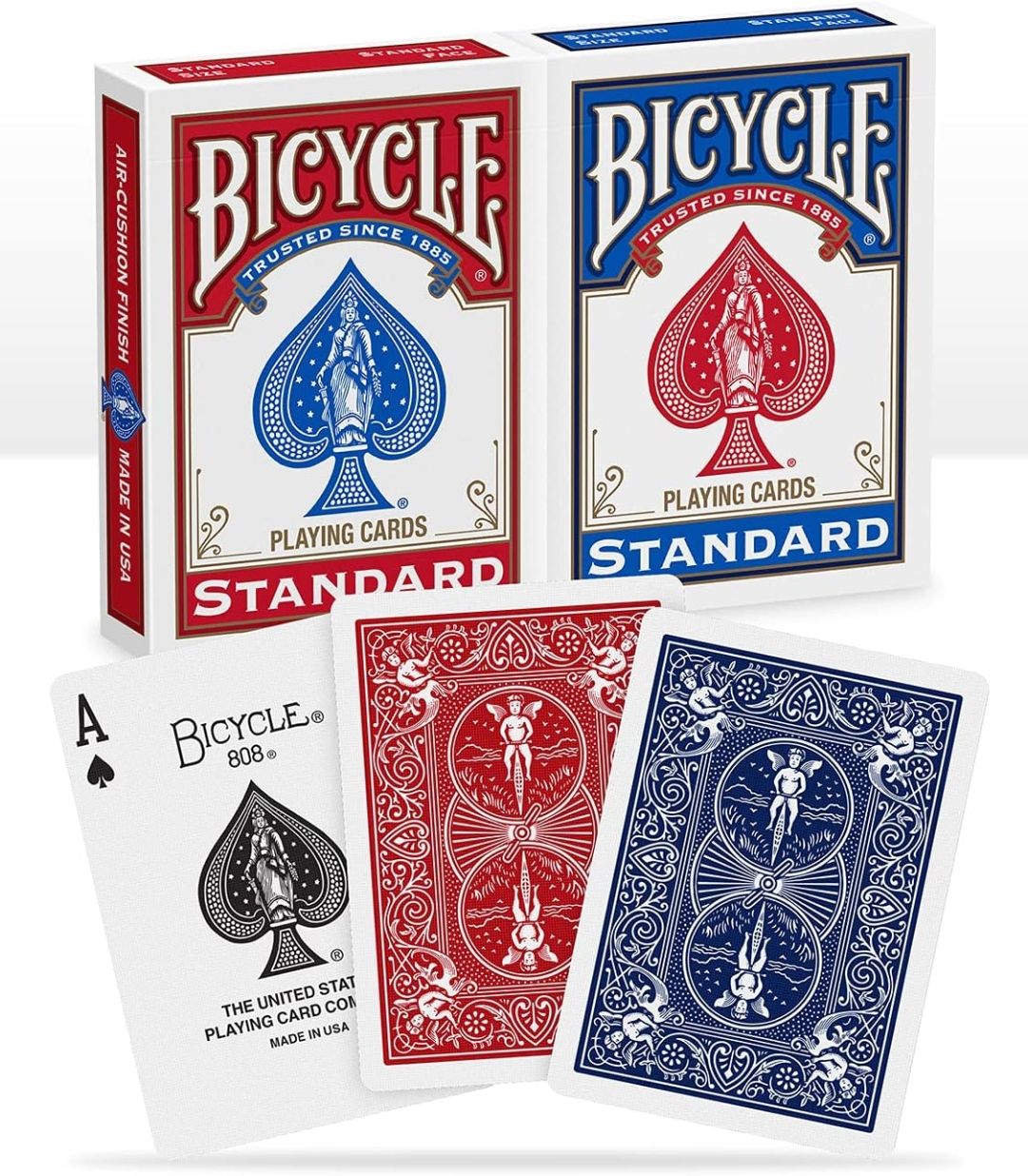 Bicycle Standard Rider Back Playing Card Game - Pack of 2 for All Ages, Standard Rider Back Playing Cards - Pack of 2,for Adult