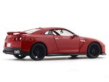 2017 Nissan GT-R R35 Red 1:24 Bburago with Acrylic Case Licensed Diecast Scale Model Car Collectible view 2