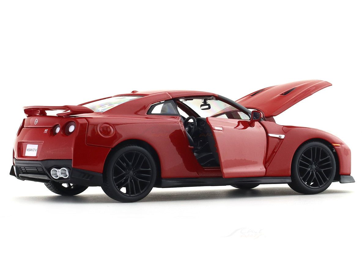 2017 Nissan GT-R R35 Red 1:24 Bburago with Acrylic Case Licensed Diecast Scale Model Car Collectible view 8