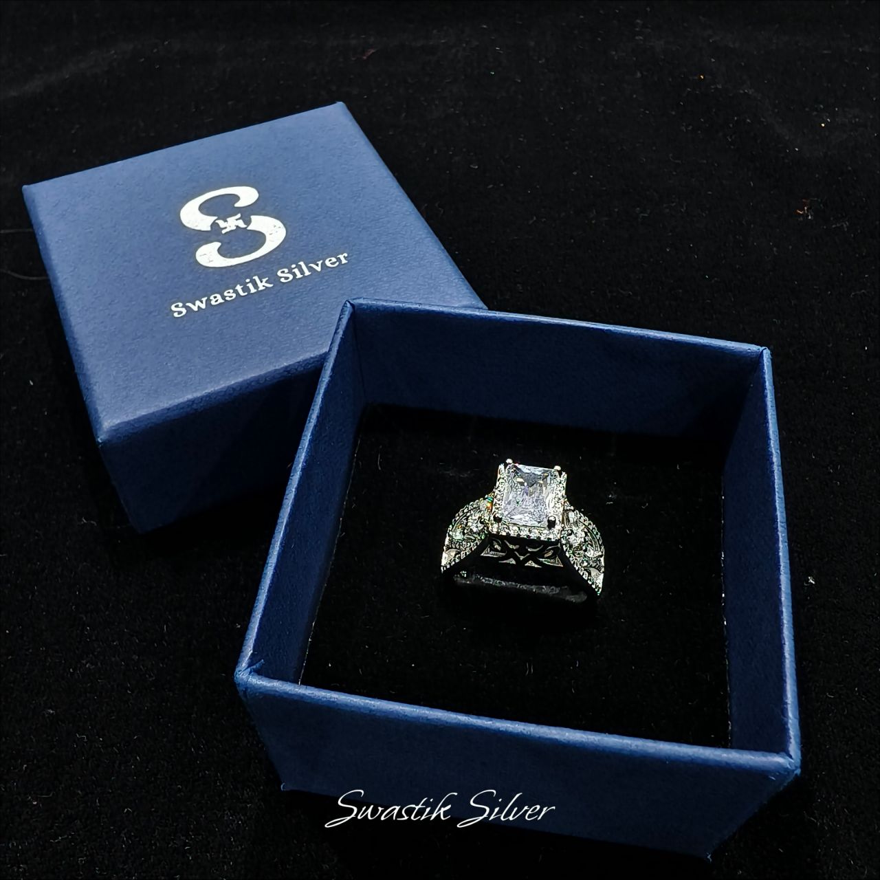 Swastik Silver Ring view 6
