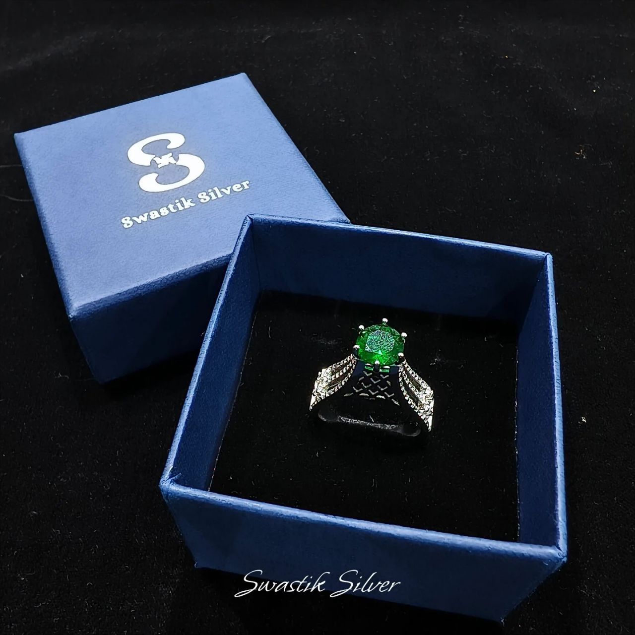 Swastik Silver Ring view 8