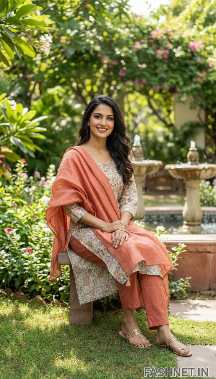Elegant Paisley Kurta Set 08 view 2
