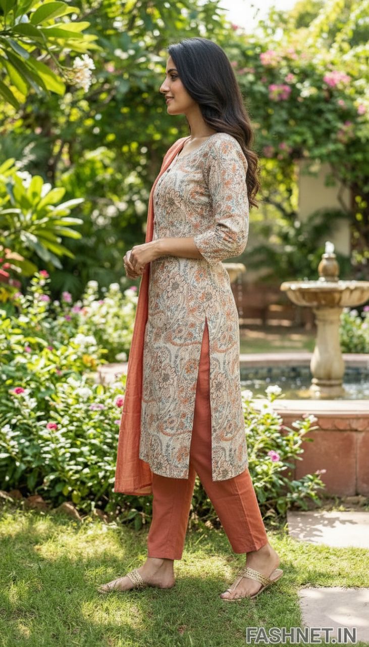 Elegant Paisley Kurta Set 08 view 3