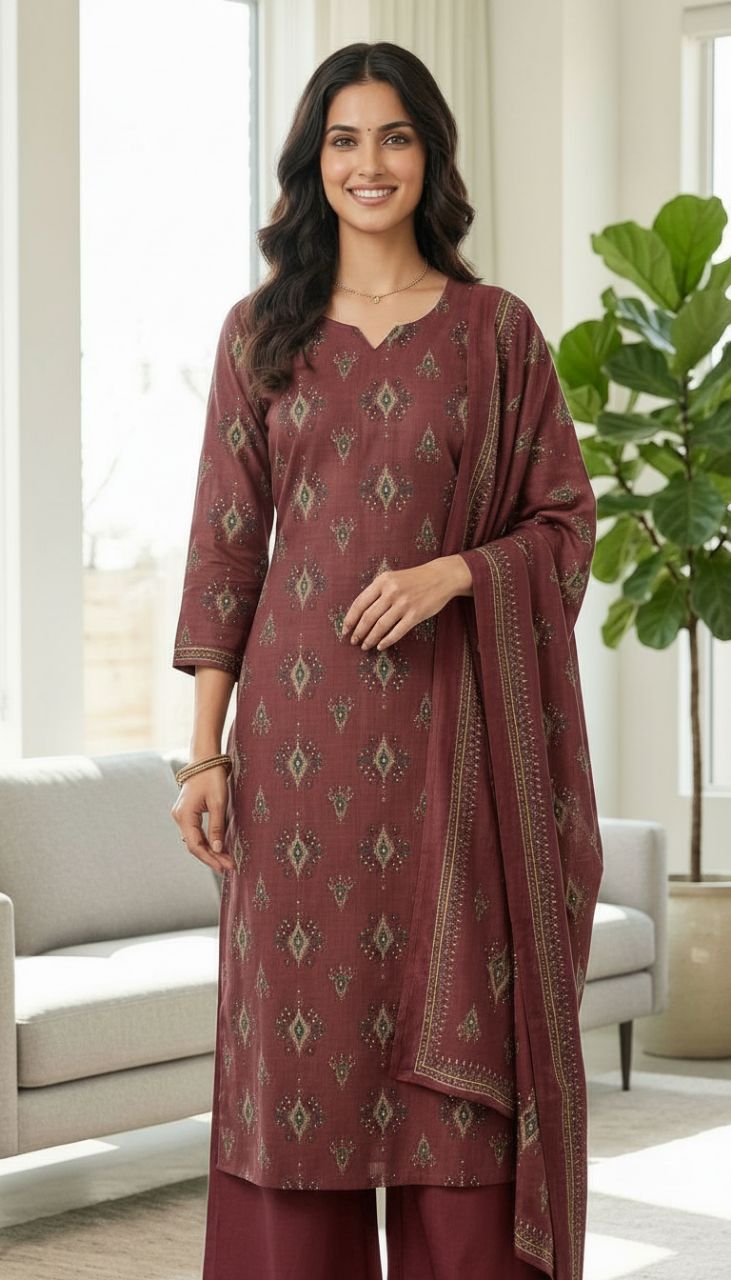 N-Ratan Printed Kurta Set 09 view 4