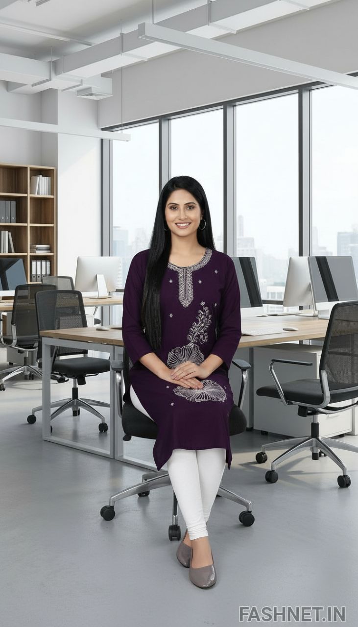 Fashnet Purple Kurta view 2