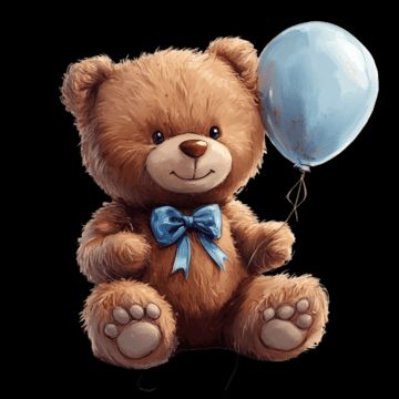 Soft Teddy Bear with Balloon view 2