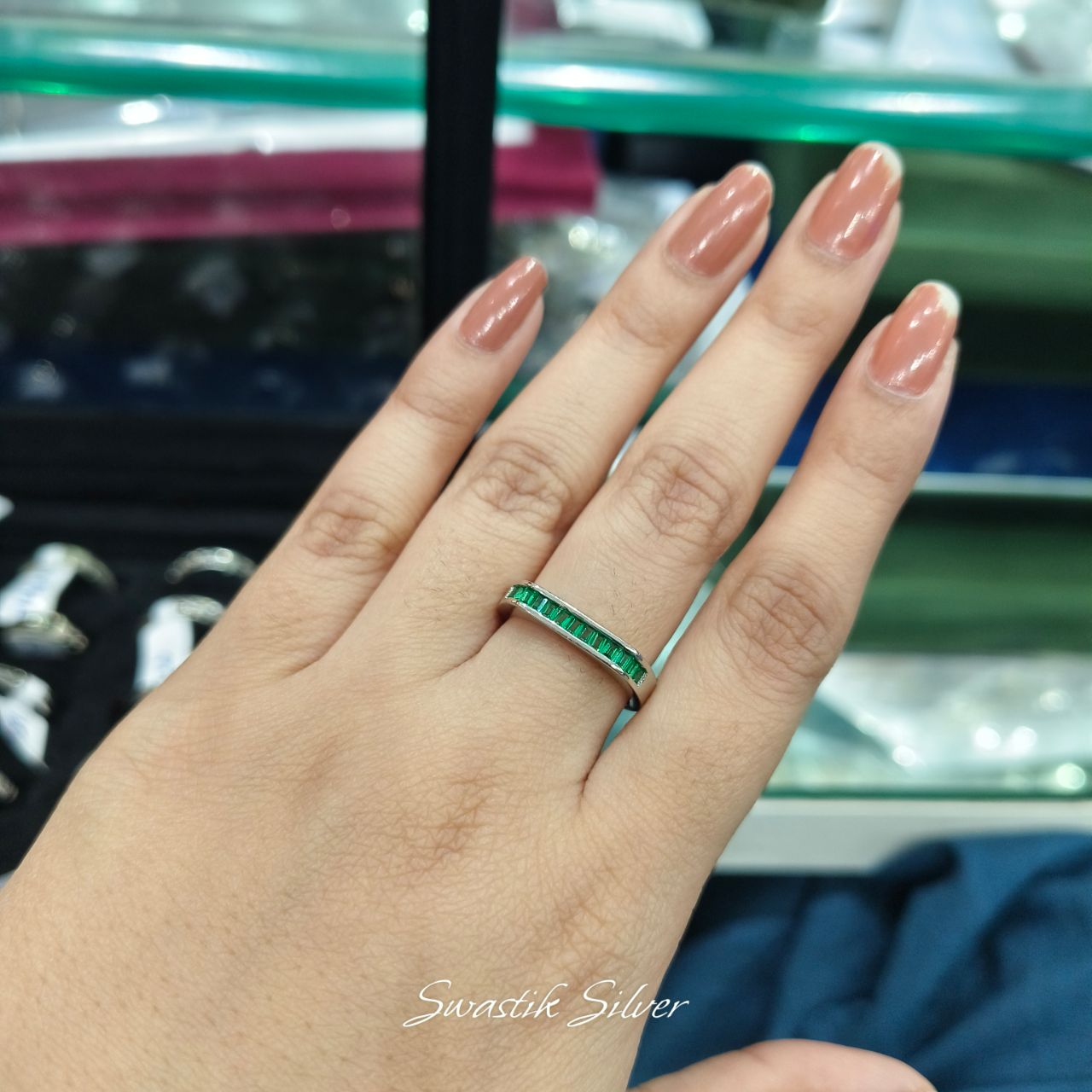 Emerald Band Ring view 3