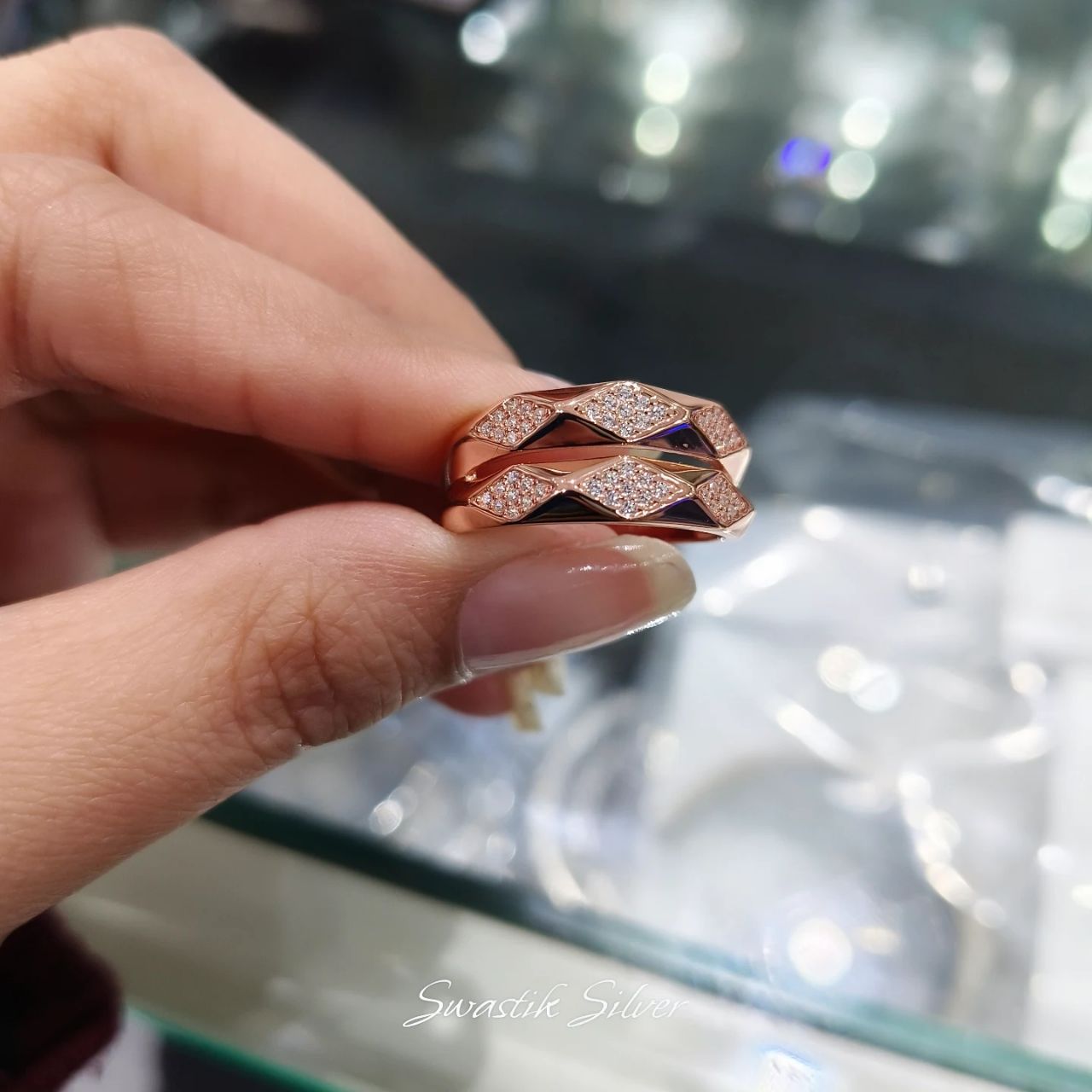 Rhodium Plated Diamond Ring view 6